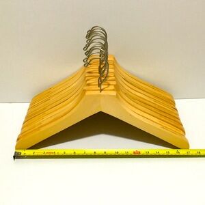 17”natural wood coat hangers‎ (10bx)